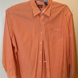 Ralph Lauren Men's Orange Checkered Shirt
